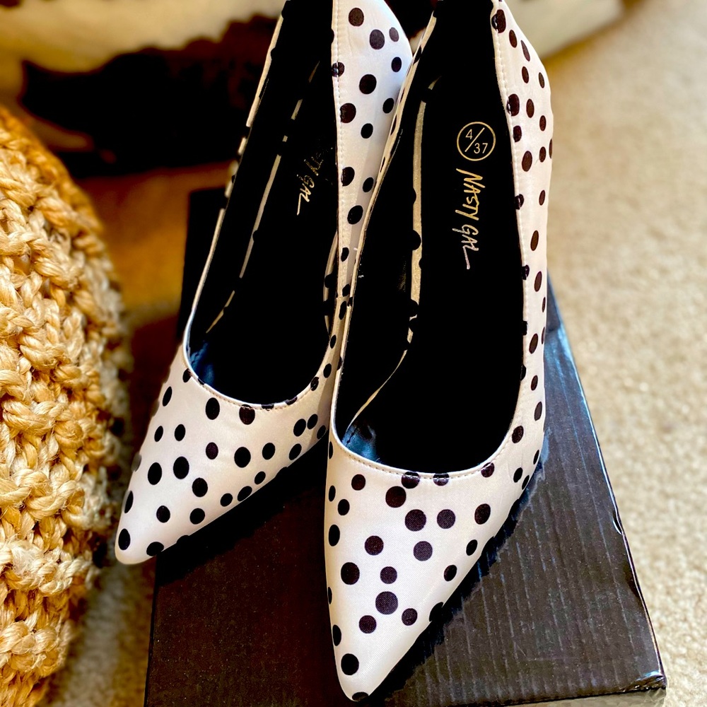 Nasty Gal Polka Dot Heels